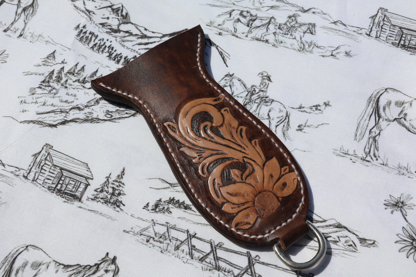 Leather Cast Iron Handle Cover