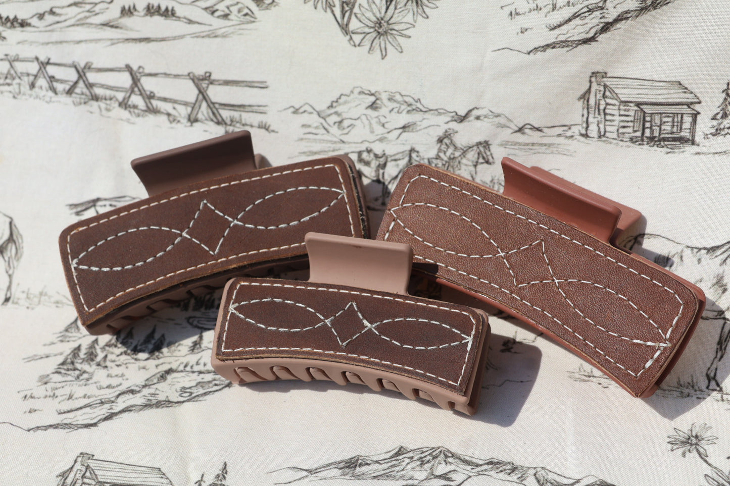 Boot Stitch Claw Clip