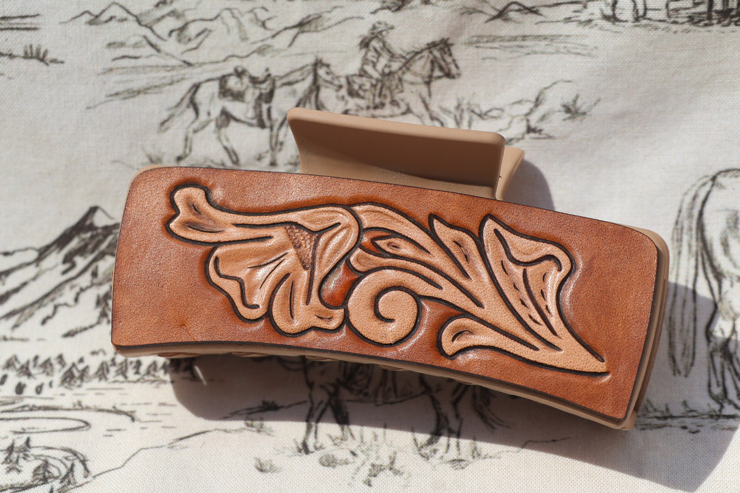 Vintage Tooled Claw Clip