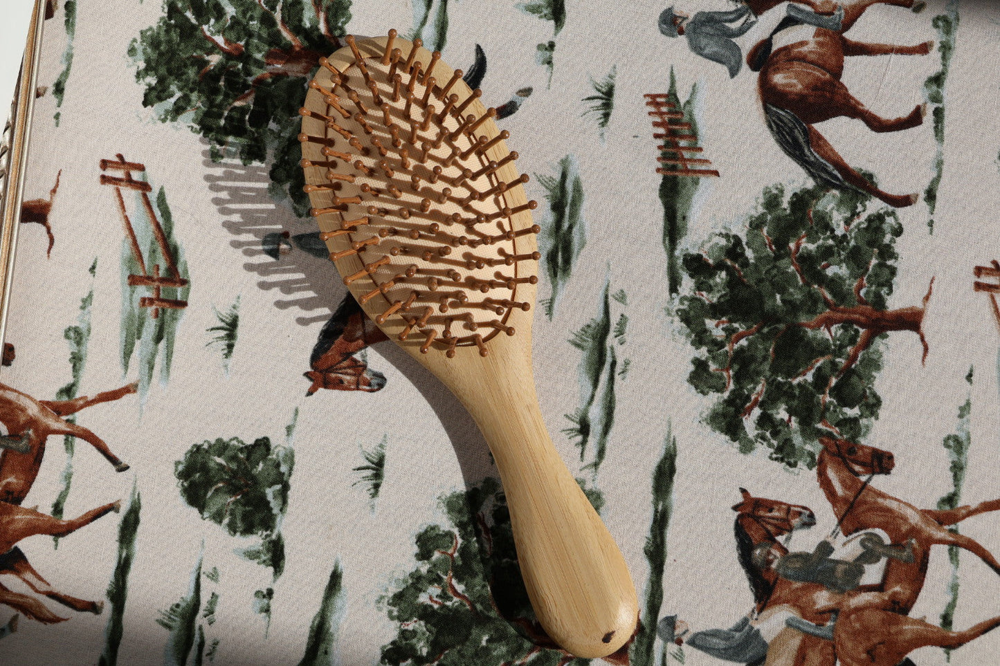 Bamboo Bristle Brush With Leather
