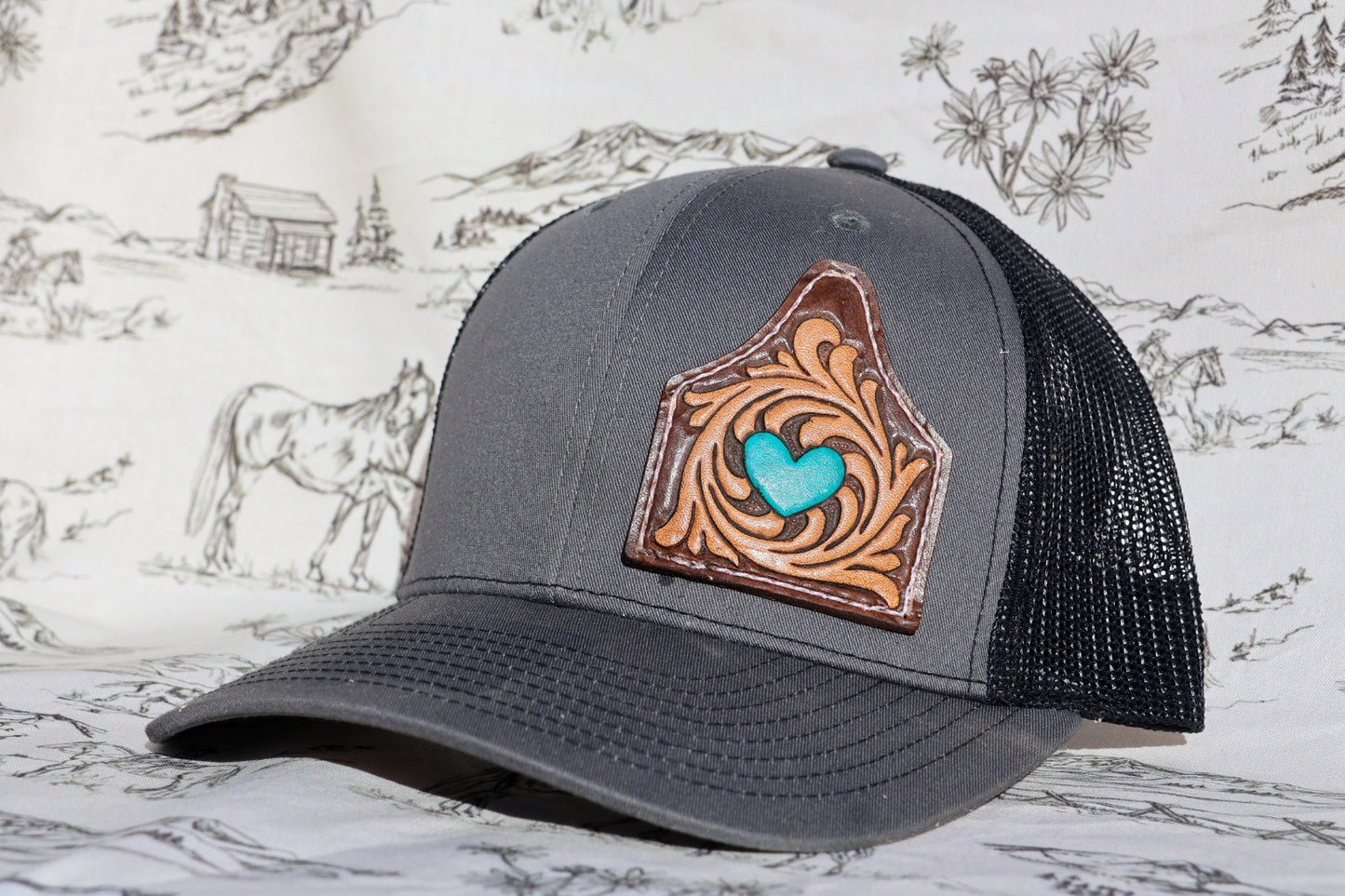 Turquoise Cattle Tag 112 Hat