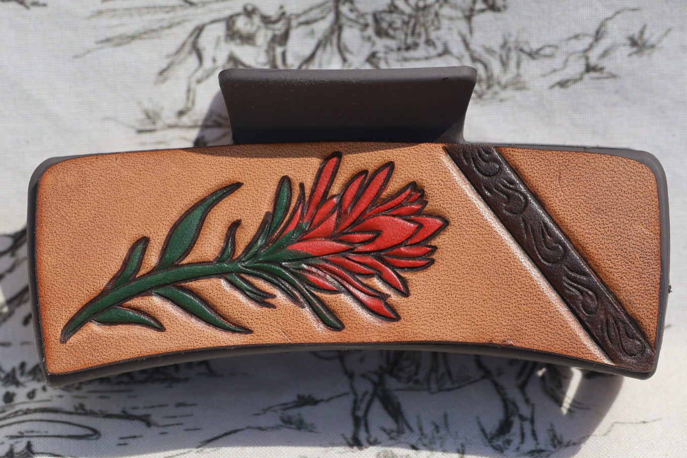 Indian Paintbrush Claw Clip