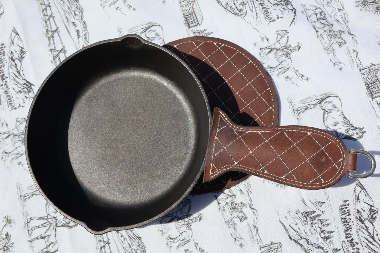 Cast Iron Handle and Trivet Set