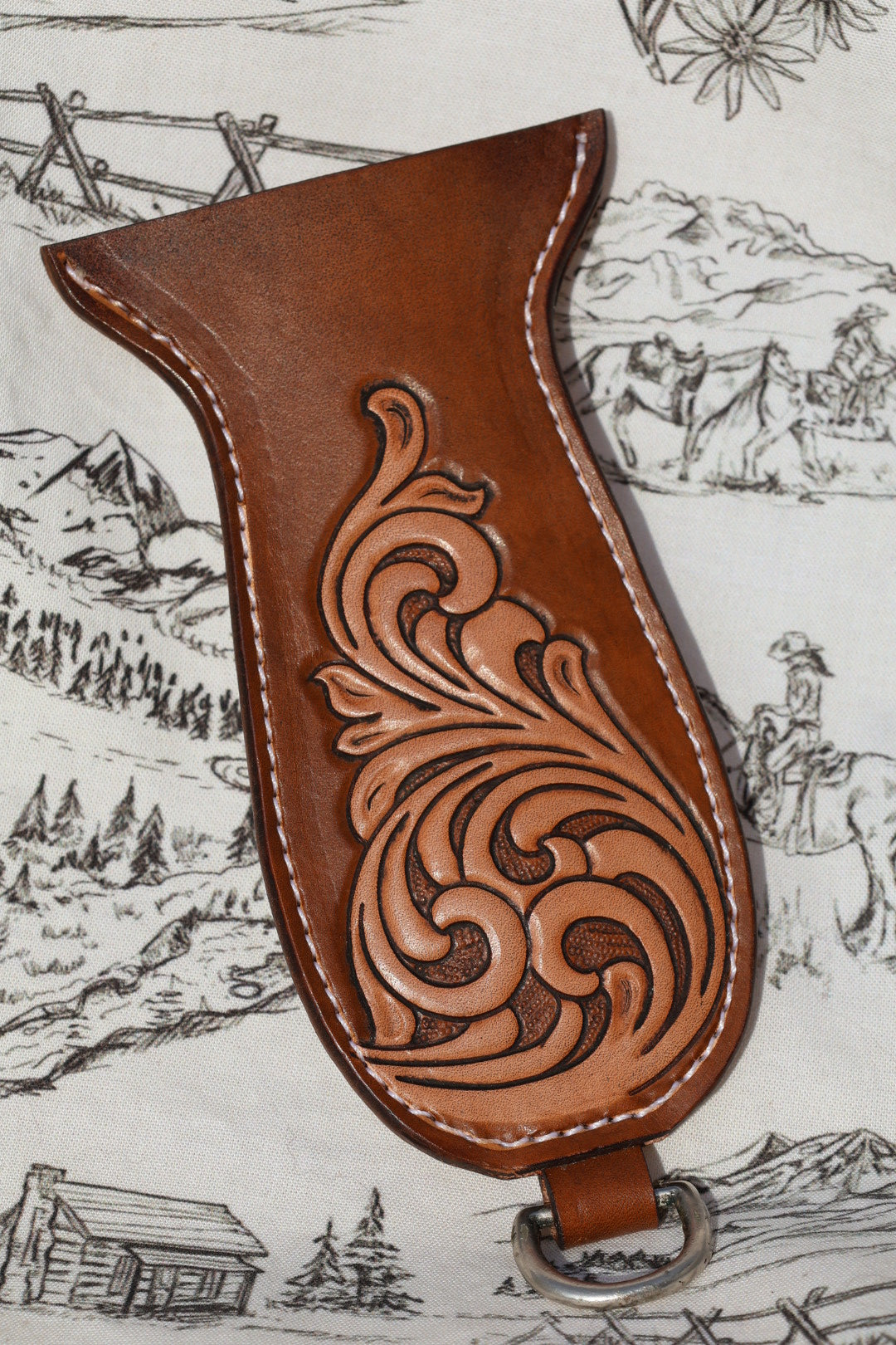 Leather Cast Iron Handle Cover